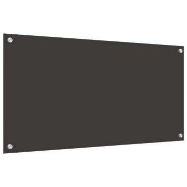 vidaXL Πλάτη κουζίνας 2 τμχ. Σκούρο Γκρι 100 x 50 cm σκληρυμένο γυαλί