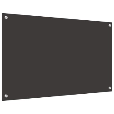 vidaXL Πλάτη κουζίνας 2 τμχ. Σκούρο Γκρι 100 x 60 cm σκληρυμένο γυαλί