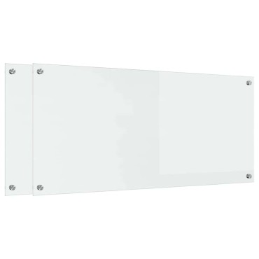 vidaXL Πλάτη κουζίνας 2 τμχ. Διαφανές 110 x 50 cm σκληρυμένο γυαλί