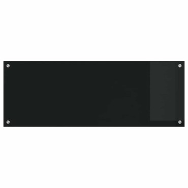 vidaXL Πλάτη κουζίνας 2 τμχ. Μαύρο 110 x 40 cm σκληρυμένο γυαλί