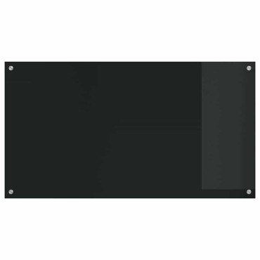 vidaXL Πλάτη κουζίνας 2 τμχ. Μαύρο 110 x 60 cm σκληρυμένο γυαλί