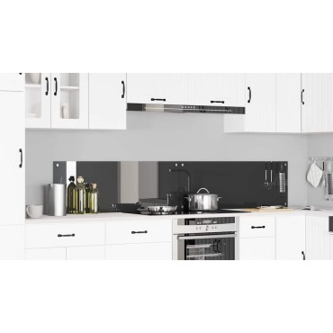 vidaXL Πλάτη κουζίνας 2 τμχ. Σκούρο Γκρι 110 x 40 cm σκληρυμένο γυαλί