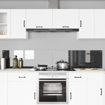 vidaXL Πλάτη κουζίνας 2 τμχ. Σκούρο Γκρι 110 x 40 cm σκληρυμένο γυαλί