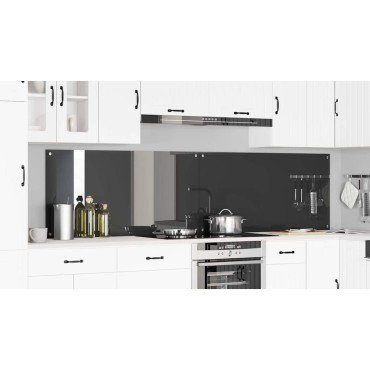 vidaXL Πλάτη κουζίνας 2 τμχ. Σκούρο Γκρι 120 x 60 cm σκληρυμένο γυαλί