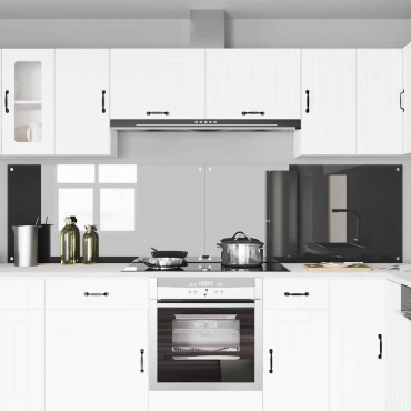 vidaXL Πλάτη κουζίνας 2 τμχ. Σκούρο Γκρι 120 x 60 cm σκληρυμένο γυαλί