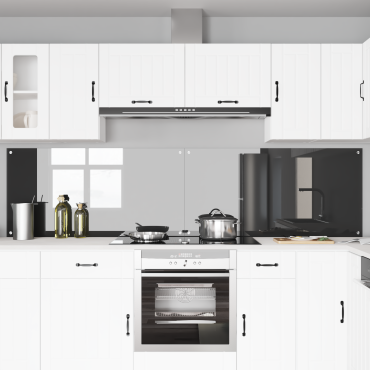 vidaXL Πλάτη κουζίνας 2 τμχ. Σκούρο Γκρι 120 x 60 cm σκληρυμένο γυαλί