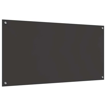 vidaXL Πλάτη κουζίνας 2 τμχ. Σκούρο Γκρι 120 x 60 cm σκληρυμένο γυαλί