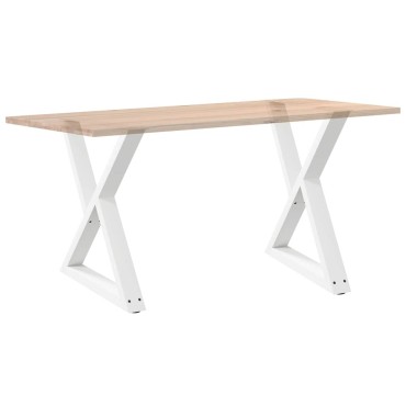 vidaXL Πόδια Τραπεζαρίας 2 τεμ. Λευκά 70x(72-73,3)cm Ατσάλι