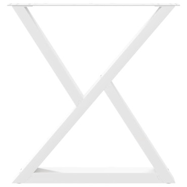 vidaXL Πόδια Τραπεζαρίας 2 τεμ. Λευκά 80x(72-73,3)cm Ατσάλι