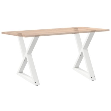 vidaXL Πόδια Τραπεζαρίας 2 τεμ. Λευκά 80x(72-73,3)cm Ατσάλι
