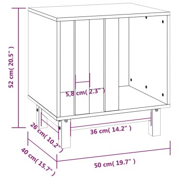 vidaXL Σπιτάκι Σκύλου 50 x 40 x 52 εκ. από Μασίφ Ξύλο Πεύκου