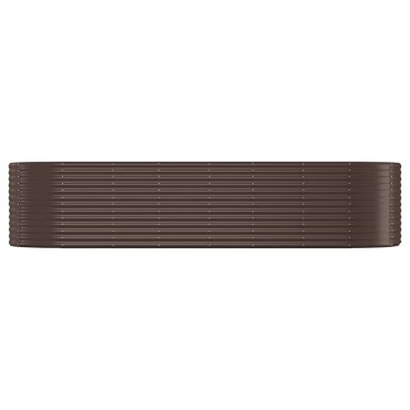 vidaXL Ζαρντινιέρα Καφέ 322x100x68 εκ. Γαλβανισμένος χάλυβας