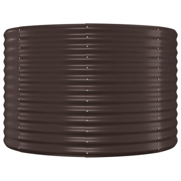 vidaXL Ζαρντινιέρα Καφέ 322x100x68 εκ. Γαλβανισμένος χάλυβας