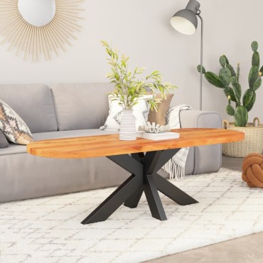 vidaXL Επιφάνεια Τραπεζιού Οβάλ 140x50x3,8cm Μασίφ Ξύλο Ακακίας 1 τεμ.
