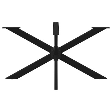 vidaXL Τραπεζαρία με Πόδια σε Σχήμα Αράχνης Μαύρο 150x78x(72-73)cm Ατσάλι