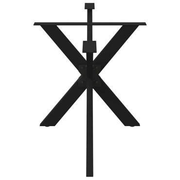 vidaXL Τραπεζαρία με Πόδια σε Σχήμα Αράχνης Μαύρο 150x78x(72-73)cm Ατσάλι