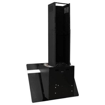 vidaXL Απορροφητήρας Τοίχου Μαύρος από Ατσάλι και Ψημένο Γυαλί 60x33,5x(78-108)cm