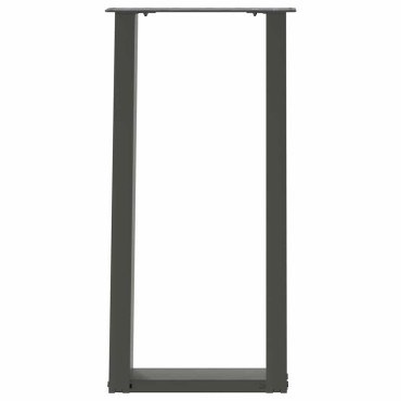 vidaXL Πόδια Κονσόλας 2 τεμ. σε σχήμα U, Ανθρακί 38x(72-73)cm από Ατσάλι