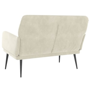 vidaXL Πάγκος Κρεμ 108x79x79cm Βελούδινος 1 τεμ.