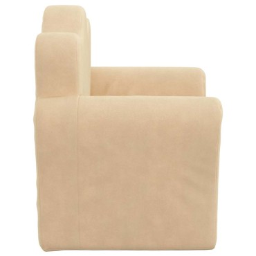 vidaXL Παιδικός καναπές Cream Soft Plush 54x34x45cm