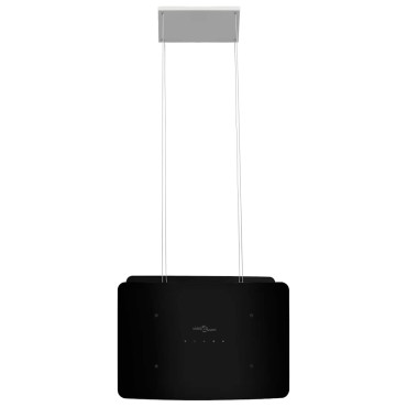 vidaXL Απορροφητήρας Νησίδα Κρεμαστός Αφής με LCD από Ψημένο Γυαλί 55x37x(62-137)cm
