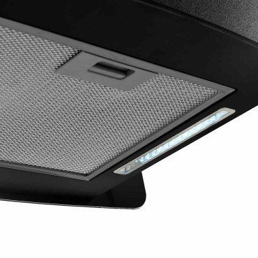vidaXL Απορροφητήρας Νησίδα Κρεμαστός Αφής με LCD από Ψημένο Γυαλί 55x37x(62-137)cm