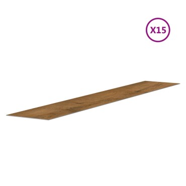 vidaXL Πάνελ Τοίχου Ξύλινη Εμφάνιση Καφέ 2,06 μ² από PVC