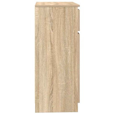 vidaXL Συρταριέρα με Συρτάρια Sonoma Δρυς 71x35x84cm από Επεξ. Ξύλο 1 τεμ.