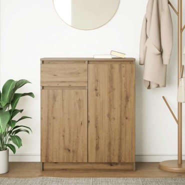 vidaXL Συρταριέρα με Συρτάρια Τεχνίτης Δρυς 71x35x84cm Επεξ. Ξύλο 1 τεμ.