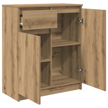 vidaXL Συρταριέρα με Συρτάρια Τεχνίτης Δρυς 71x35x84cm Επεξ. Ξύλο 1 τεμ.