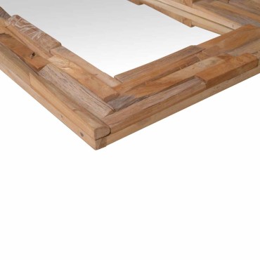 vidaXL Καθρέφτης Διακοσμητικός Τετράγωνος 60 x 60 εκ. από Ξύλο Teak