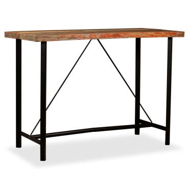 vidaXL Τραπέζι Μπαρ 150x70x107cm από Μασίφ Ανακυκλωμένο Ξύλο 1 τεμ.