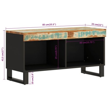 vidaXL Έπιπλο Τηλεόρασης 85x33x43,5cm από Μασίφ Ανακυκλωμένο Ξύλο 1 τεμ.
