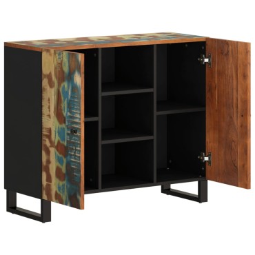 vidaXL Ντουλάπι με 2 Πόρτες 90x30x75cm από Μασίφ Ανακυκλωμένο Ξύλο 1 τεμ.
