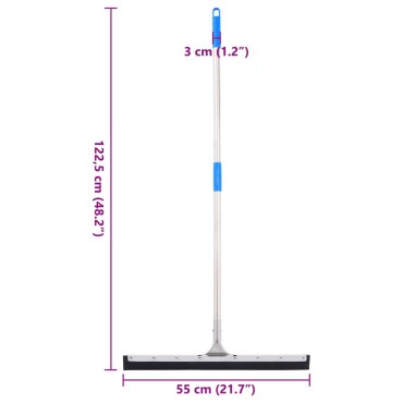 vidaXL Κεφαλή Σκουπίσματος Δαπέδου 55x122,5 εκ. Ατσάλι/Καουτσούκ