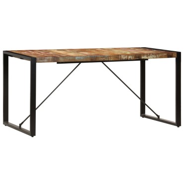 vidaXL Τραπεζαρία 160x80x75cm από Μασίφ Ανακυκλωμένο Ξύλο 1 τεμ.