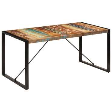 vidaXL Τραπεζαρία 160x80x75cm από Μασίφ Ανακυκλωμένο Ξύλο 1 τεμ.