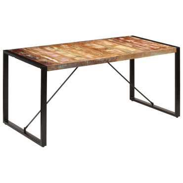 vidaXL Τραπεζαρία 160x80x75cm από Μασίφ Ανακυκλωμένο Ξύλο 1 τεμ.