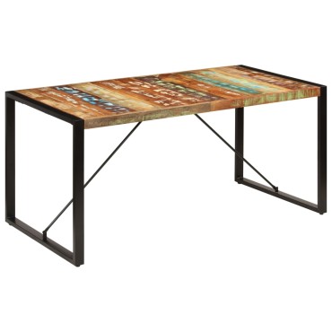 vidaXL Τραπεζαρία 160x80x75cm από Μασίφ Ανακυκλωμένο Ξύλο 1 τεμ.