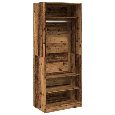 vidaXL Ντουλάπα Όψη Παλαιού Ξύλου 80x50x200cm από Επεξεργασμένο Ξύλο 1 τεμ.