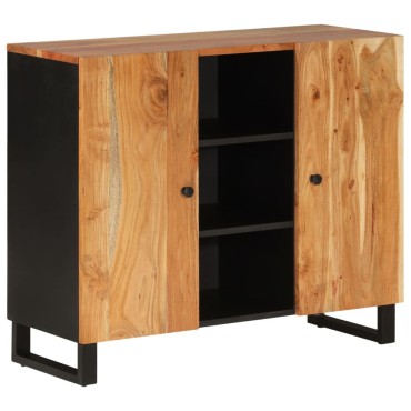 vidaXL Ντουλάπι με 2 Πόρτες 90x33x75cm από Μασίφ Ξύλο Ακακίας 1 τεμ.