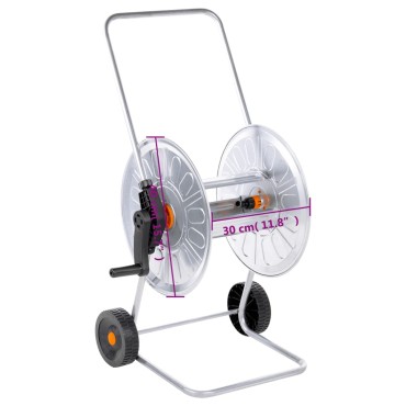 vidaXL Ανέμη Ποτίσματος Τροχήλατη για 80 μ. 1/2" ή 50 μ. 3/4" Ατσάλινη