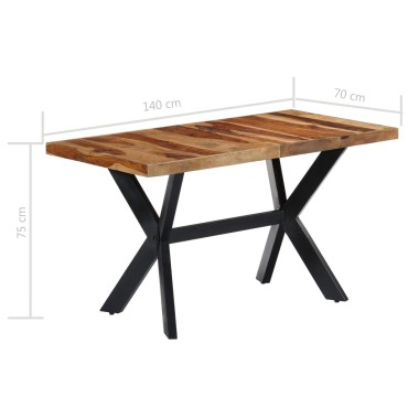 vidaXL Τραπεζαρία 140x70x75cm από Μασίφ Ξύλο Ακακίας 1 τεμ.