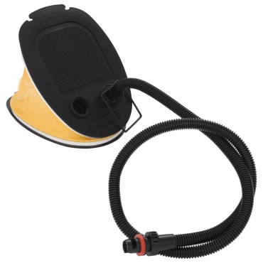 vidaXL Τρόμπα Ποδιού 26x18 εκ Γκρι/Κίτρινο Πολυπρ/λένιο/ Πολυαιθ/νιο