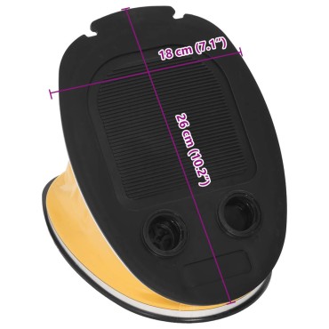 vidaXL Τρόμπα Ποδιού 26x18 εκ Γκρι/Κίτρινο Πολυπρ/λένιο/ Πολυαιθ/νιο