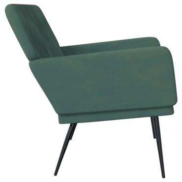 vidaXL Πάγκος Σκούρο Πράσινο 108x79x79cm Βελούδινος 1 τεμ.