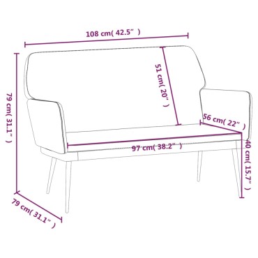 vidaXL Πάγκος Σκούρο Πράσινο 108x79x79cm Βελούδινος 1 τεμ.