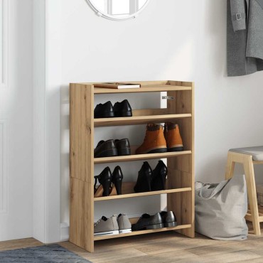 Ράφι παπουτσιών vidaXL Artisan Oak 60x25x81cm Κατασκευασμένο ξύλο