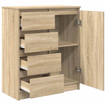 vidaXL Συρταριέρα με Συρτάρια Sonoma Δρυς 71x35x84cm από Επεξ. Ξύλο 1 τεμ.