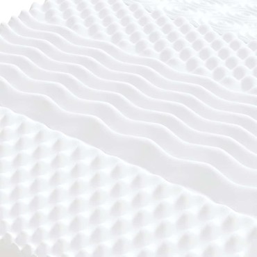 vidaXL Στρώμα Αφρού 7 Ζωνών Σκληρότητα 20 ILD Λευκό 80x210cm 1 τεμ. - Μονό